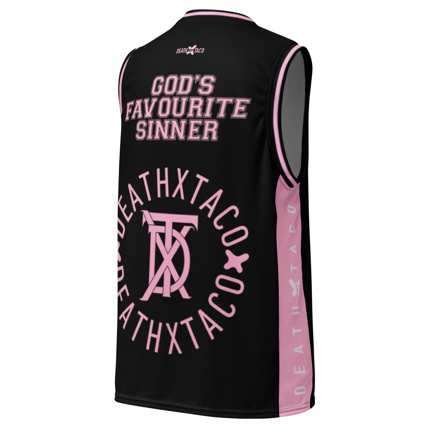 Black Angel Recycled Unisex Basketball Jersey