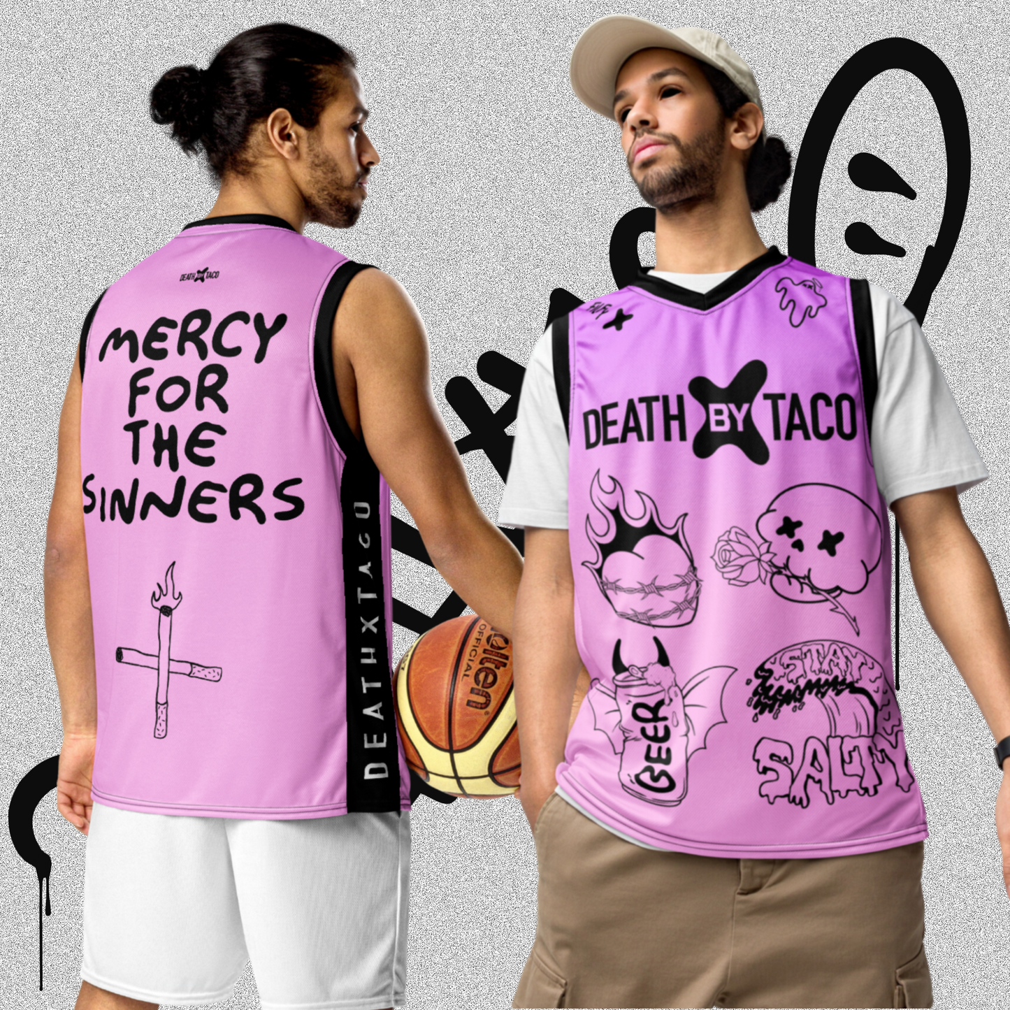 Taco Life Recycled unisex basketball jersey